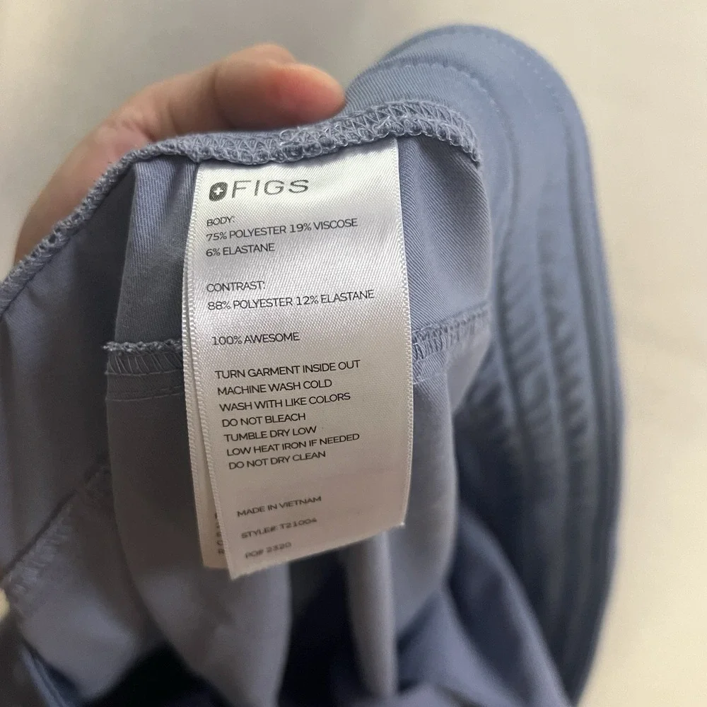 FIGS Kade Cargo Scrub Pants Women's Medium Blue T21004 PO 2320